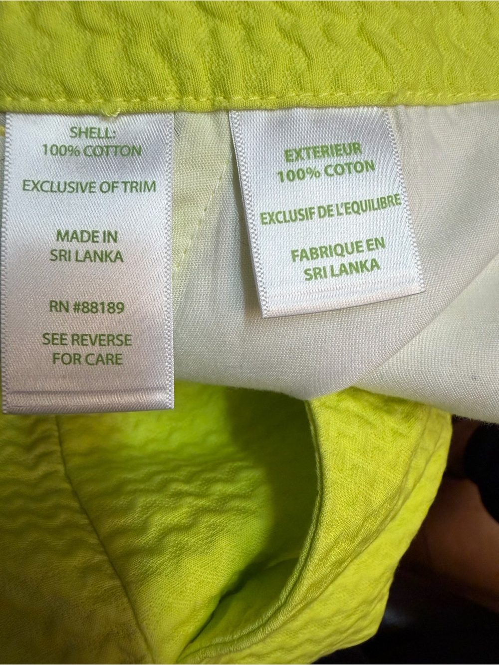 Lilly Pulitzer Womens Shorts Size 12 Lime Green Textured Cotton Preppy - Picture 5 of 9